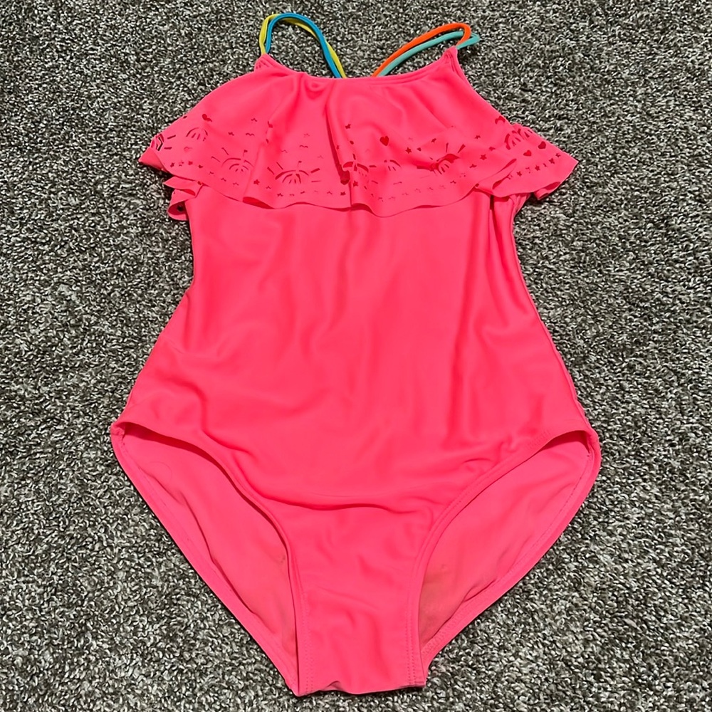 Cat and jack bright pink swim suit